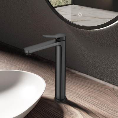 Смеситель для раковины Arco VBF-4AR02MB, черный матовый Vincea фото в интернет-магазине Русалия