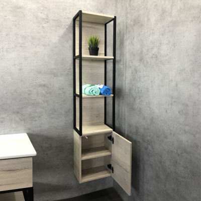 COMFORTY. Шкаф-колонна "Мальме-35" дуб дымчатый фото в интернет-магазине Русалия