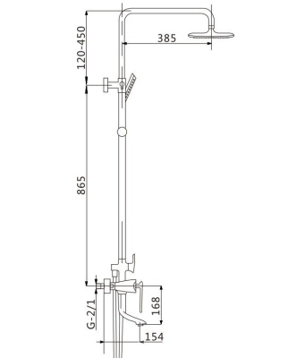 Душевая стойка Savol (S-JD9145AH) фото в интернет-магазине Русалия