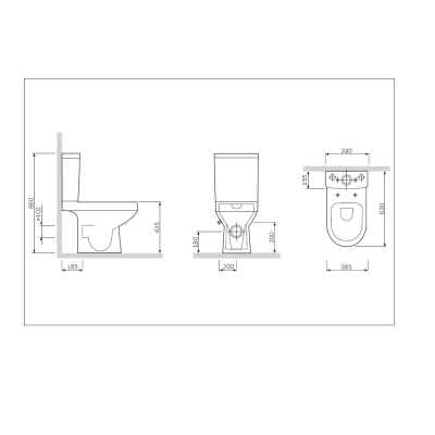 C708600WH Spirit V2.0 унитаз-компакт FlashClean фото в интернет-магазине Русалия