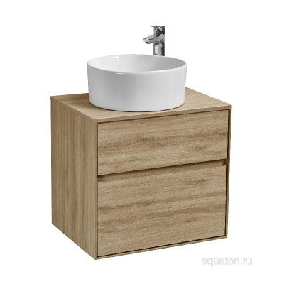 Тумба под раковину AQUATON Либерти 60 2 ящика, дуб эльвезия 1A279401LYC70 фото в интернет-магазине Русалия