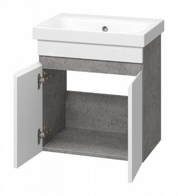 Тумба Ронда 50 подвесная с раковиной Cersanit Moduo Slim 50 Misty фото в интернет-магазине Русалия