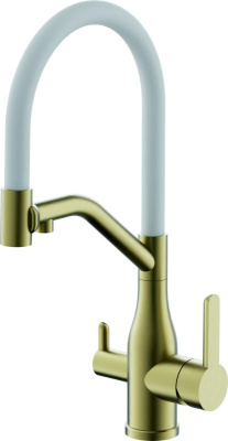 Смеситель для кухни BELZ цвет: брашированное золото (PVD-покрытие) (B78815-5) фото в интернет-магазине Русалия