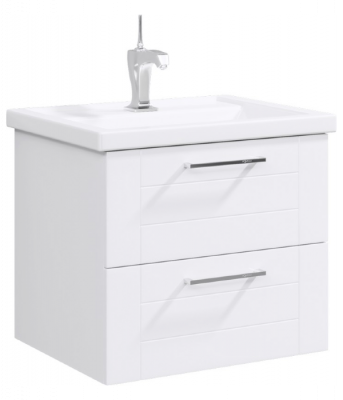 Подвесная тумба 60 Manchester белый MAN01062 + умывальник Фостер 600 4640021060773 Aqwella фото в интернет-магазине Русалия