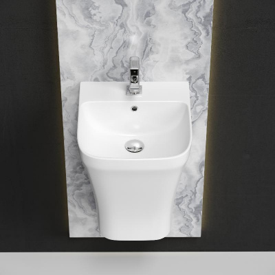 Раковина моноблок подвесная DION CN6067 Ceramica Nova фото в интернет-магазине Русалия