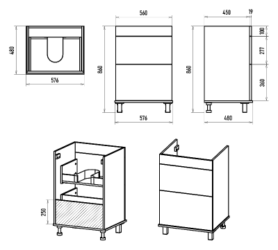 Тумба Enfida 60 под стиральную машину (бежевая) с раковиной Эстет Даллас 120 левая Brevita фото в интернет-магазине Русалия