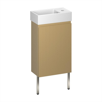 Тумба с раковиной WC Area 40 см матовый бежевый 221803003 Wellsee фото в интернет-магазине Русалия