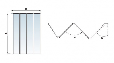 Шторка-книжка на ванну 100 см 100ZA4-100 WW100 WeltWasser фото в интернет-магазине Русалия