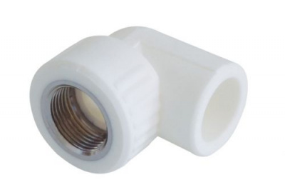 Угольник с внутренней резьбой 32-1" ВР, белый полипропилен Millennium фото в интернет-магазине Русалия