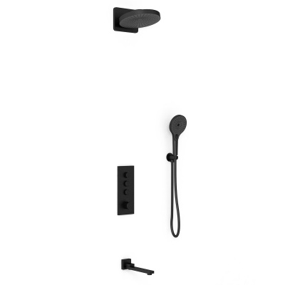 Душевой комплект VSFW-433TI1MB встраиваемый, черный Vincea фото в интернет-магазине Русалия