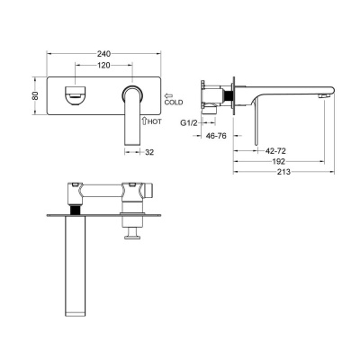 Смеситель для раковины встроенный Timo Anni (2771/03SM) черный фото в интернет-магазине Русалия
