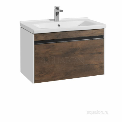 Тумба под раковину AQUATON Капри 80 таксония темная 1A230201KPDB0 фото в интернет-магазине Русалия