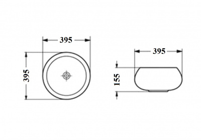 BOND S52-390 Раковина накладная круглая 40*40*15,5см белая фото в интернет-магазине Русалия