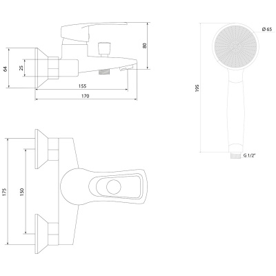 Смеситель Славен для ванны Прораб  Ц (СЛ-ОД-Ц30) фото в интернет-магазине Русалия