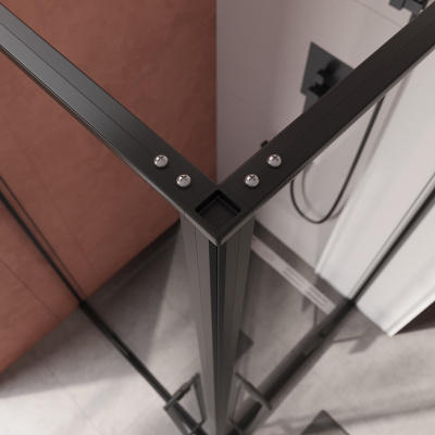 Душевой уголок Cezares LINER-A-2-90-C-NERO фото в интернет-магазине Русалия