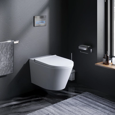 CCC501700SC Inspire подвесной унитаз с интегрированным электронным биде AM.PM фото в интернет-магазине Русалия