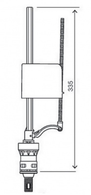 Заливной механизм Unibottom mixed 562162 Oliveira фото в интернет-магазине Русалия