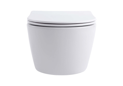 Унитаз подвесной безободковый Европа AQ1106L-00 с сиденьем микролифт Aquatek фото в интернет-магазине Русалия