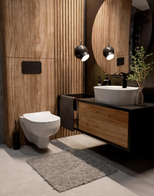 AQM2008 Унитаз подвесной с сиденьем SoftClose, технология смыва Rimless. 530x355x360 AQUAme фото в интернет-магазине Русалия