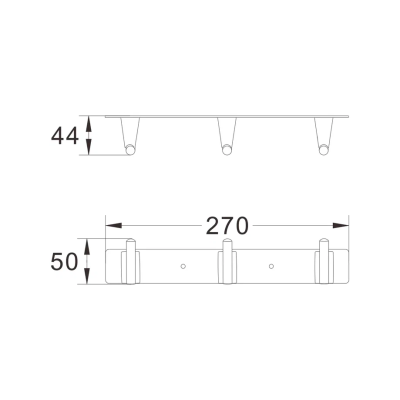 Планка с 3 крючками Shevanik SG5731T, оружейная сталь фото в интернет-магазине Русалия