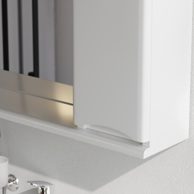 M80MPR0801WG Like, зеркало, частично-зеркальный шкаф, 80 см, с подсветкой, правый, белый, глянец, шт Am.Pm фото в интернет-магазине Русалия