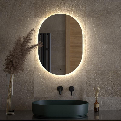 Зеркало с LED-подсветкой настенное OPTI DEFESTO 50x70 см, DF 2903R фото в интернет-магазине Русалия