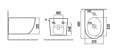 Подвесное биде Globo VB1-14S, цвет белый Vincea фото в интернет-магазине Русалия