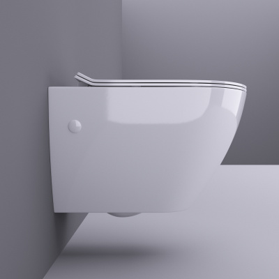 BOND F02-10 Унитаз подвесной безободковый с сиденьем с микролифтом фото в интернет-магазине Русалия