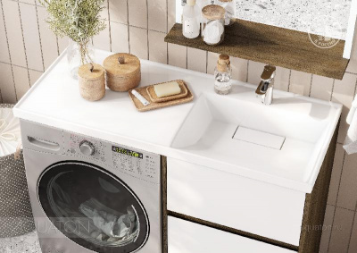 Тумба под раковину AQUATON Лондри 60 Дуб Кантри без фасада 1A266901LHDY0 фото в интернет-магазине Русалия