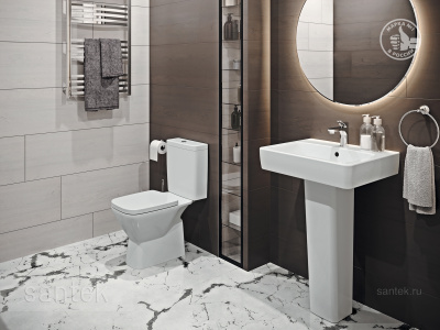 Раковина Santek Нео 40 отверстие под смеситель 1WH302183 фото в интернет-магазине Русалия