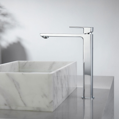 Смеситель для накладной раковины Next VBF-1N2CH однорычажный, хром Vincea фото в интернет-магазине Русалия