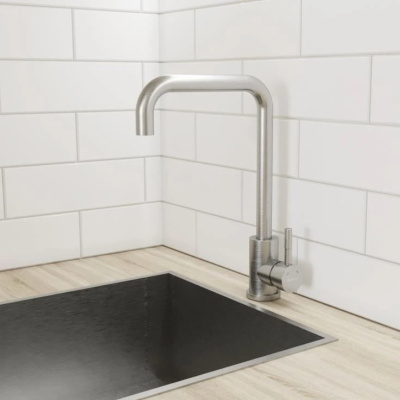 Смеситель для кухни Knotlor SS-01/1, сатин фото в интернет-магазине Русалия