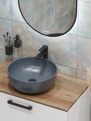 Зеркало овальное ECLIPSE SMART 50х122 A64151 с ореольной подсветкой, черный профиль Cersanit фото в интернет-магазине Русалия