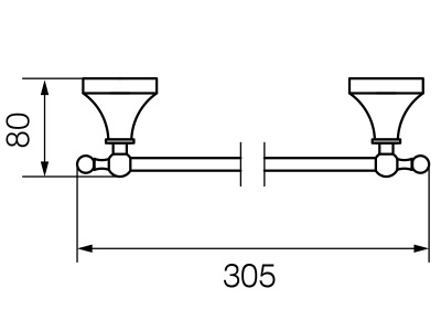 Полотенцедержатель, L30см VR.GIL-6427.DO Gialetta Dorato Veragio фото в интернет-магазине Русалия
