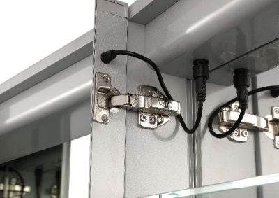 Шкаф зеркало для ванной с подсветкой Aquatek AQ7109-MLC, прямоугольное, сенсорное управление, 1000*700*133 фото в интернет-магазине Русалия