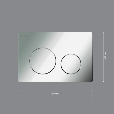 I090151 PrimeFit L, клавиша для инсталляции пластик, хром глянцевый Am.Pm фото в интернет-магазине Русалия