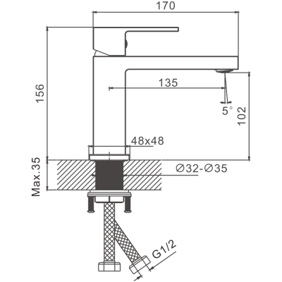 Смеситель для раковины BELZ (B10672-3) фото в интернет-магазине Русалия