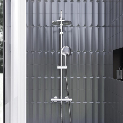 977800000 Jupiter душевая система с душевым ТМС смесителем, хром фото в интернет-магазине Русалия