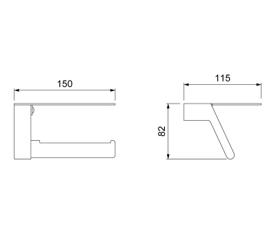 Бумагодержатель с полкой для телефона Timo Selene (14043/03) черный фото в интернет-магазине Русалия