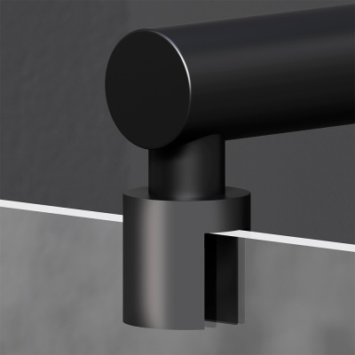 W94UWI-80-F1-BTE X-Joy Душевая перегородка 80x195, стекло прозр. 8 мм + покрытие, фурнитура черный Am.Pm фото в интернет-магазине Русалия