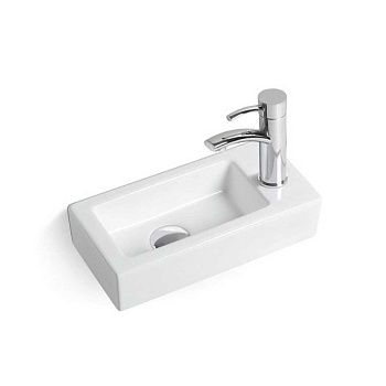 Раковина керамическая Vincea VBS-133R, 370*180*90, подвесная, цвет белый, правая фото в интернет-магазине Русалия