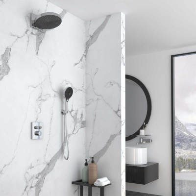 Душевой комплект Inspire VSFW-3I21MT1CH встраиваемый, термостатический, двухрежимный, хром Vincea фото в интернет-магазине Русалия