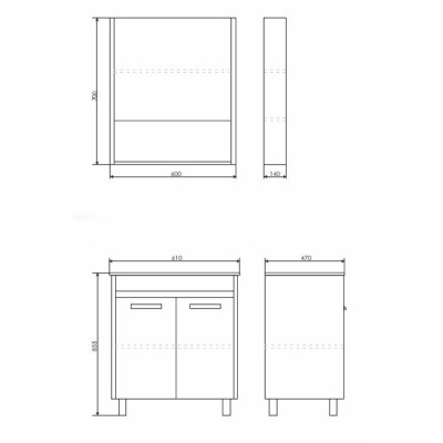 COMFORTY. Зеркало-шкаф "Марио-60" сосна лоредо фото в интернет-магазине Русалия