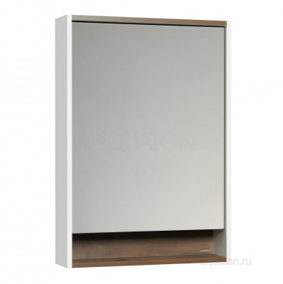 Зеркальный шкаф AQUATON Капри 60 таксония темная 1A230302KPDB0 фото в интернет-магазине Русалия