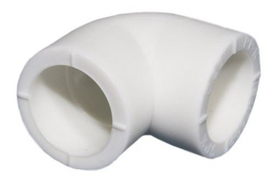 Угольник 90°, белый полипропилен 25 мм Millennium фото в интернет-магазине Русалия