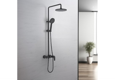 Душевая система AQUATEK, матовый черный AQ2140MB БЕТТА фото в интернет-магазине Русалия