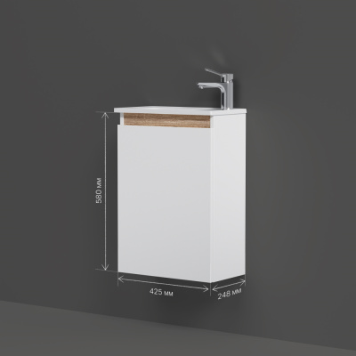 M85AFHX0451WG X-Joy, База под раковину, подвесная, 45 см, 1 дверца, белый глянец Am.Pm фото в интернет-магазине Русалия