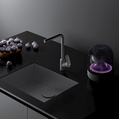 F8005022 Like, смеситель для кухни L-образный излив, черный, шт. фото в интернет-магазине Русалия