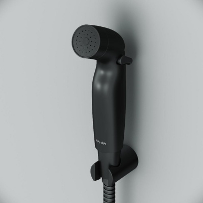 F0202022 Гигиенический набор со шлангом и держателем, чёрный, шт. фото в интернет-магазине Русалия