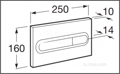 Клавиша смыва для инсталляции PL-1 890095001 хром Roca фото в интернет-магазине Русалия